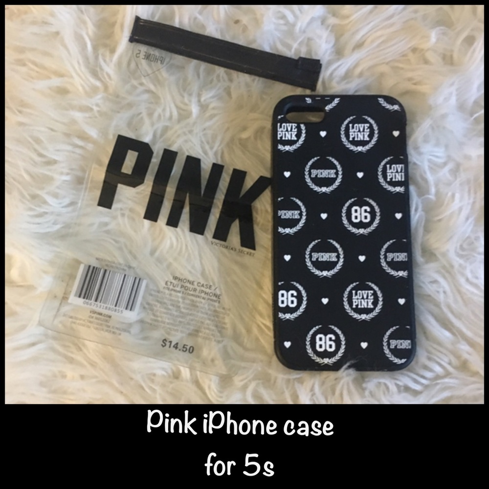 Pink, black and white iPhone case for iPhone 5s